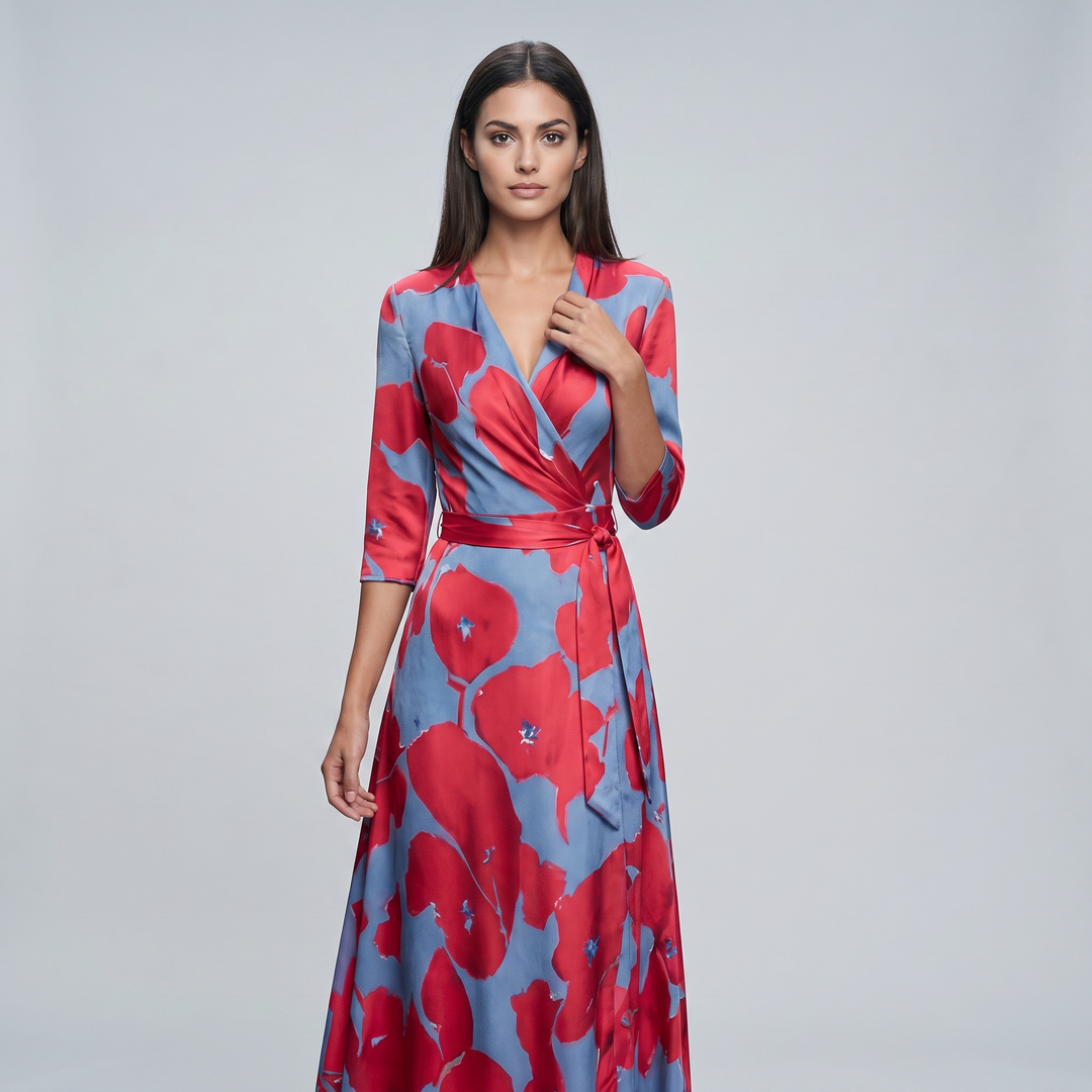 Floriana - Vestido maxi de tacto suave