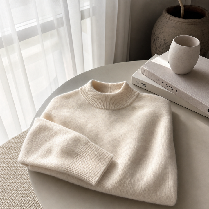 Ulvian - Suéter con cuello perkins suave al tacto