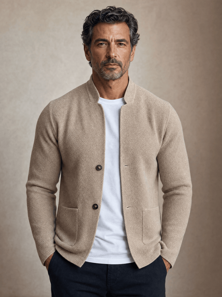 Corben - Blazer de punto texturizado para hombre