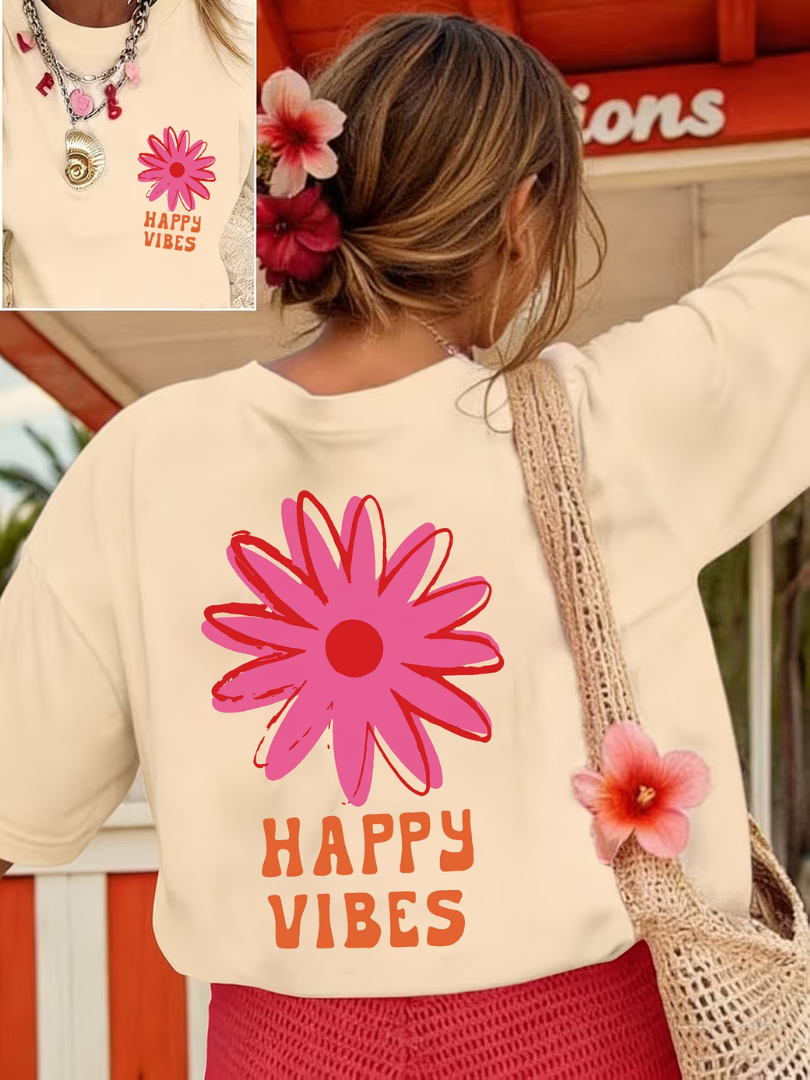 Zorina - Playera suave al tacto con estampado floral para tallas grandes