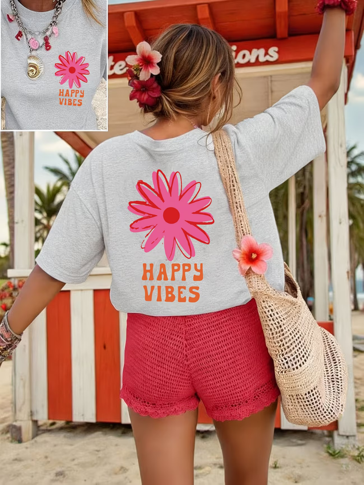 Zorina - Playera suave al tacto con estampado floral para tallas grandes
