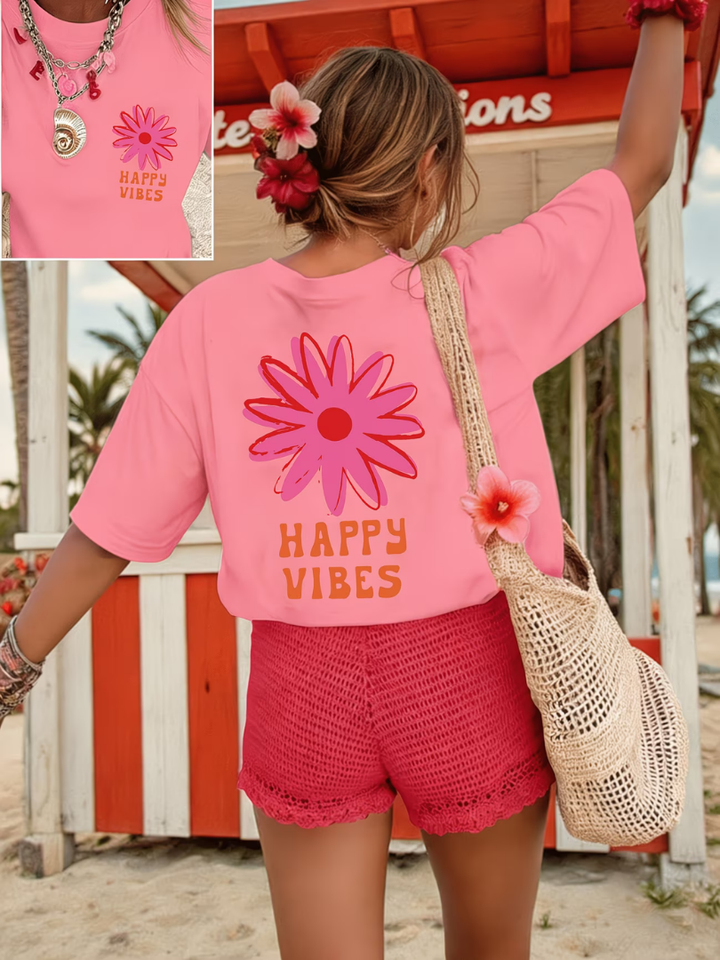 Zorina - Playera suave al tacto con estampado floral para tallas grandes