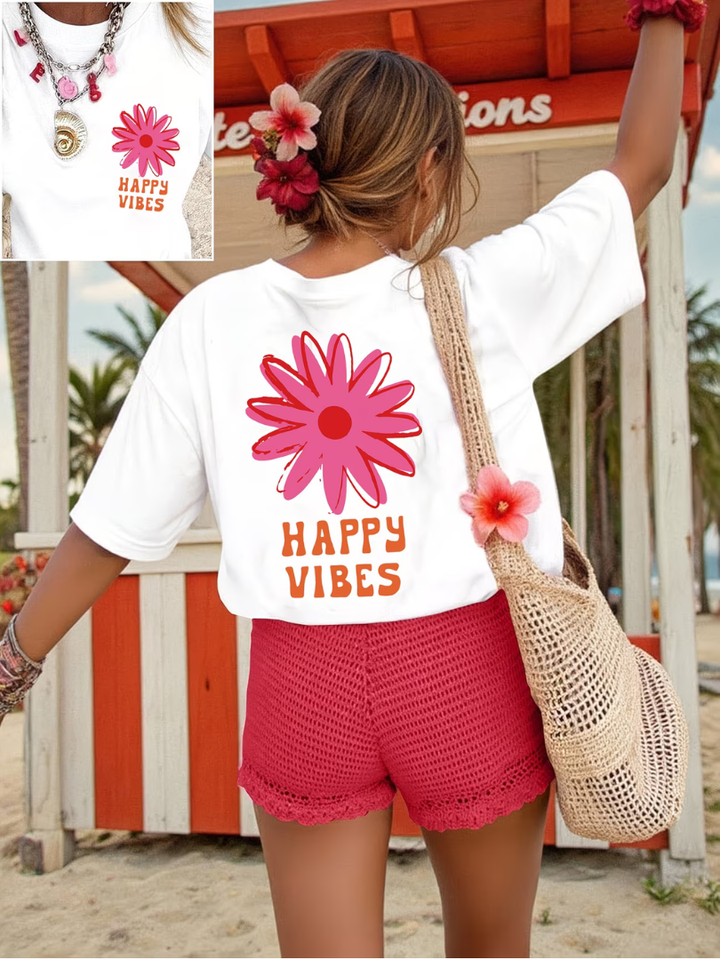 Zorina - Playera suave al tacto con estampado floral para tallas grandes