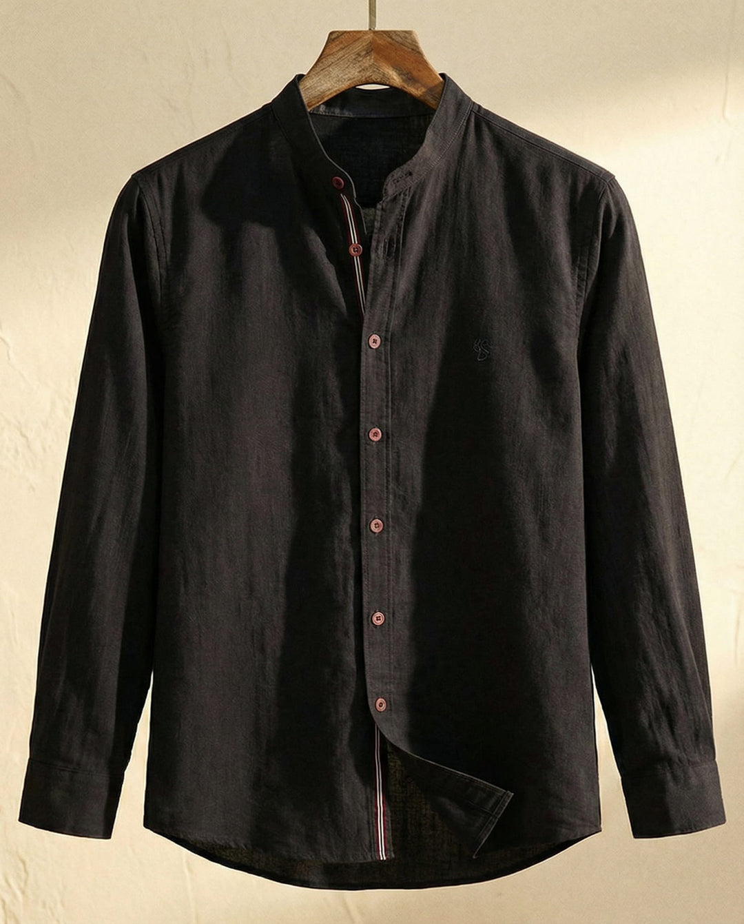 Rydoril - Camisa de cuello mao impecable