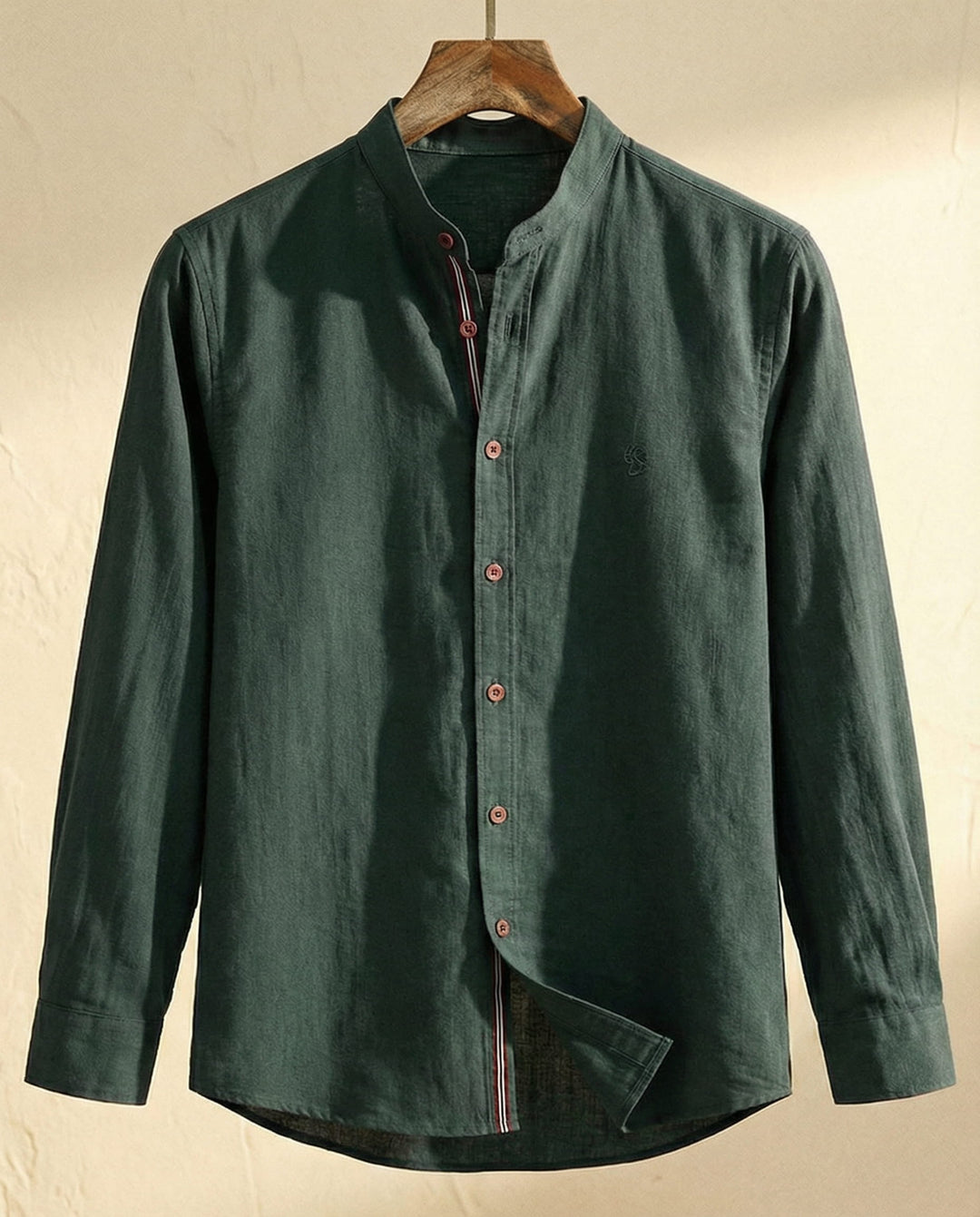 Rydoril - Camisa de cuello mao impecable
