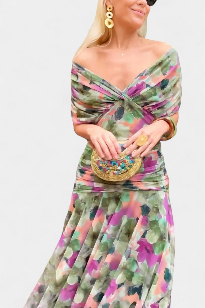 Tamsyn - Vestido maxi floral de tacto suave