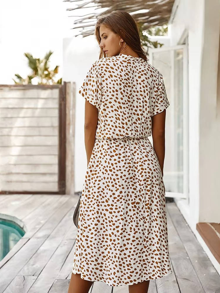 Linnet - Vestido midi estampado con cintura ajustable