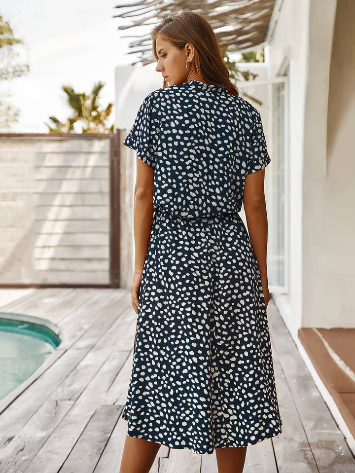 Linnet - Vestido midi estampado con cintura ajustable