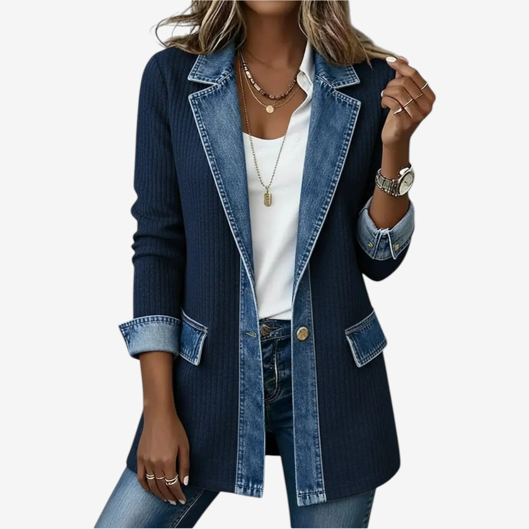 Kerensa - Chaqueta tipo capa de tacto suave