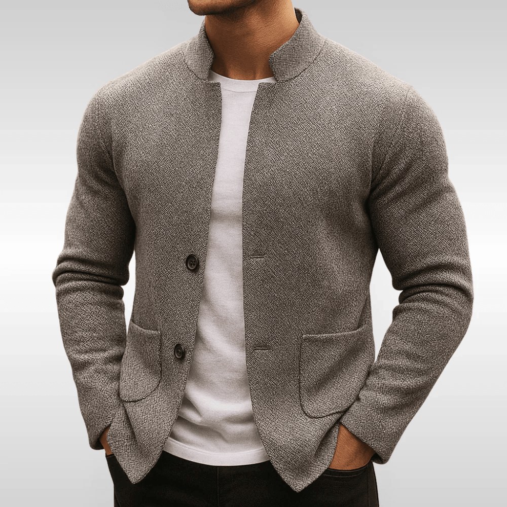 Corben - Blazer de punto texturizado para hombre