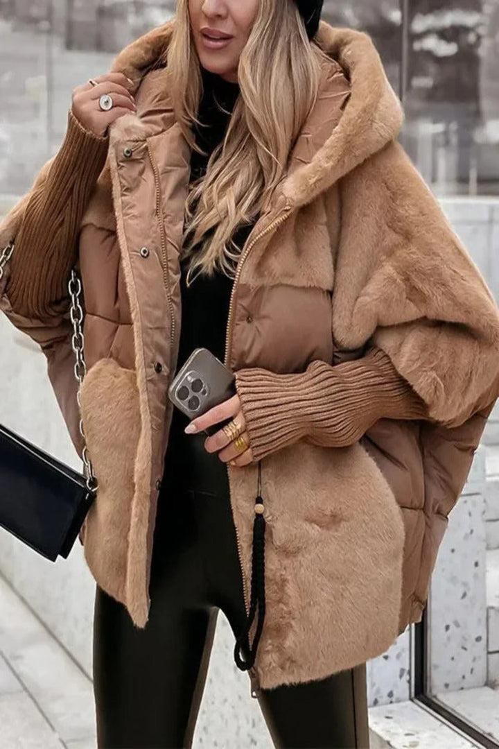 Audra - Chamarra de invierno acolchada con capucha