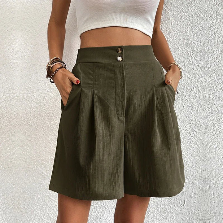 Halia - Shorts de tiro alto con tacto suave