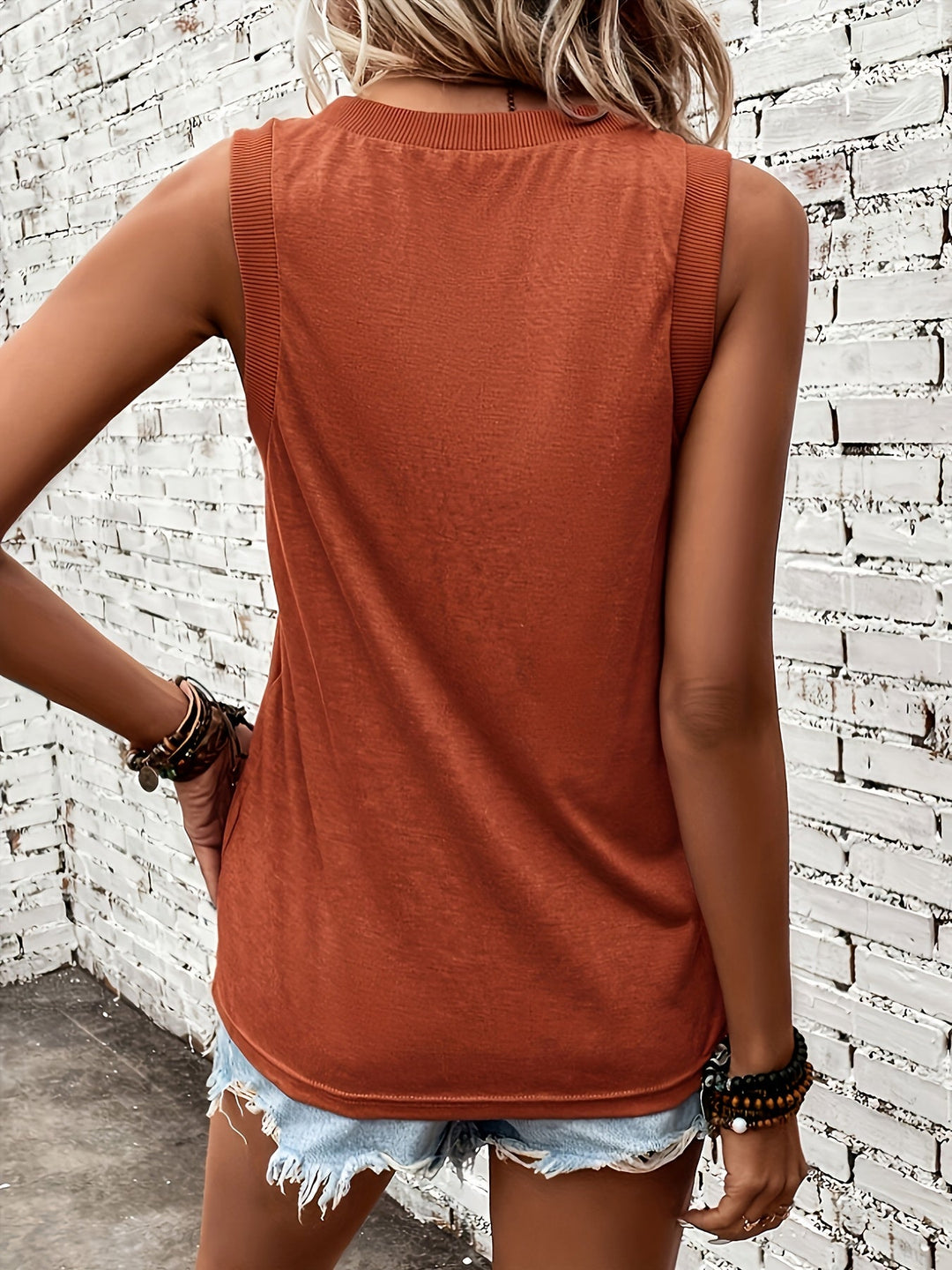Megan - Camiseta con escote corazón, suave al tacto