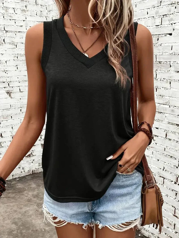 Megan - Camiseta con escote corazón, suave al tacto