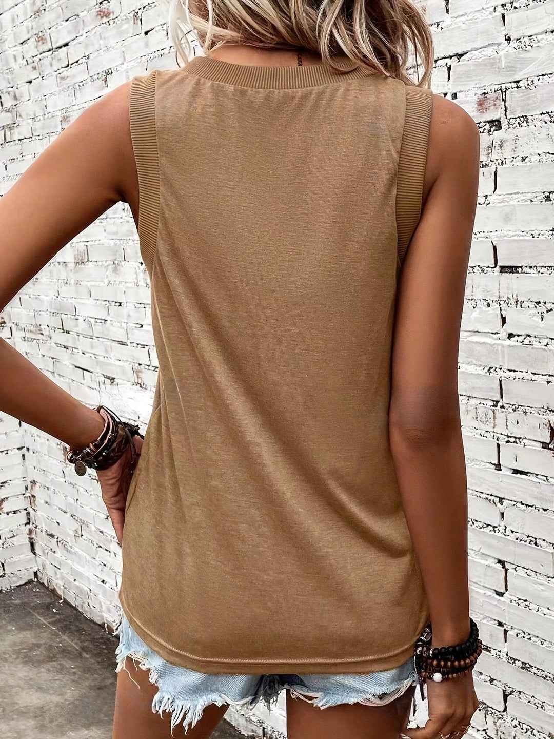Megan - Camiseta con escote corazón, suave al tacto