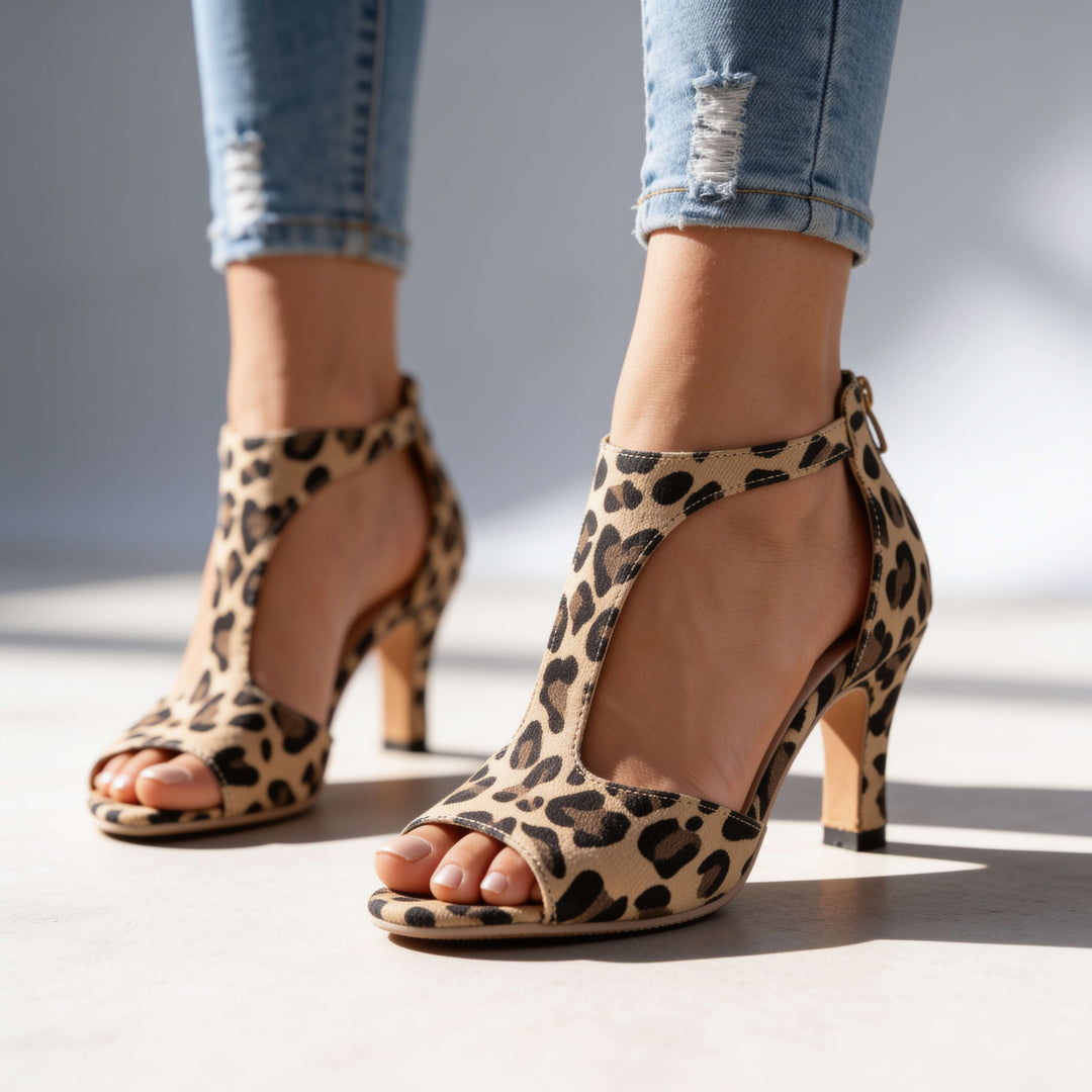 Corabelle - Sandalias elegantes de tacón con tira en T