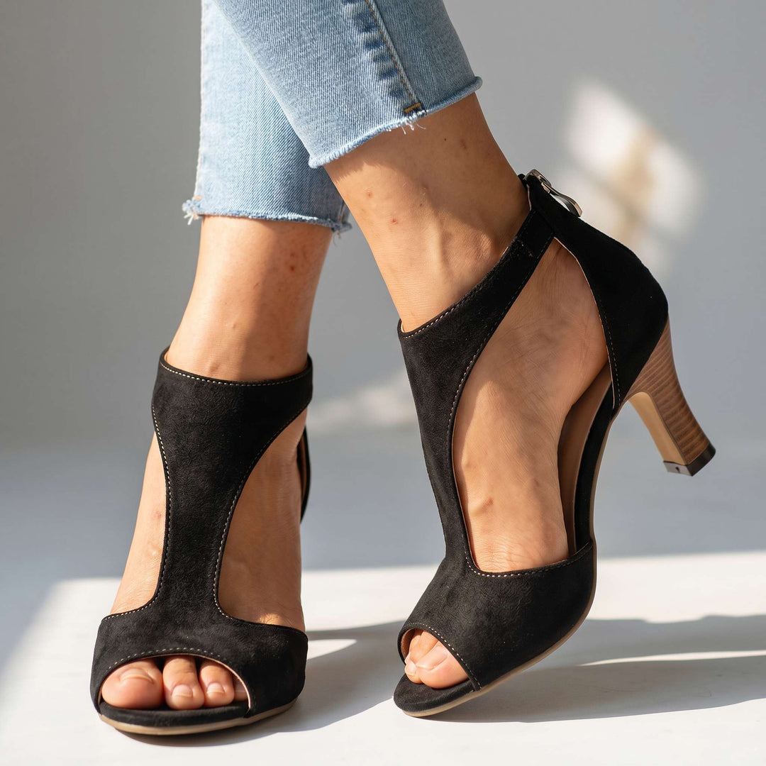 Corabelle - Sandalias elegantes de tacón con tira en T