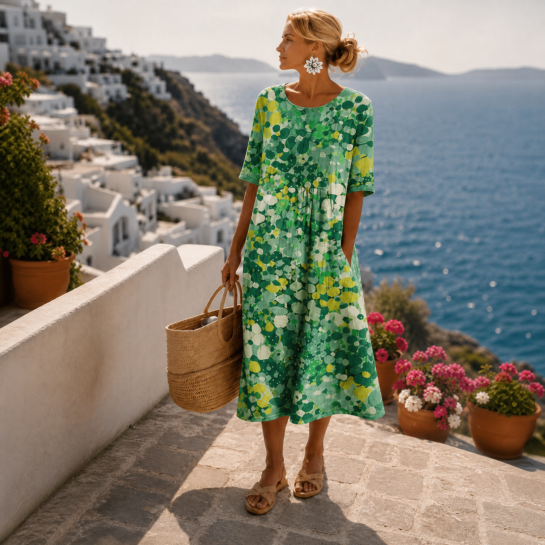 Lioravelle - Vestido midi ligero con estampado floral