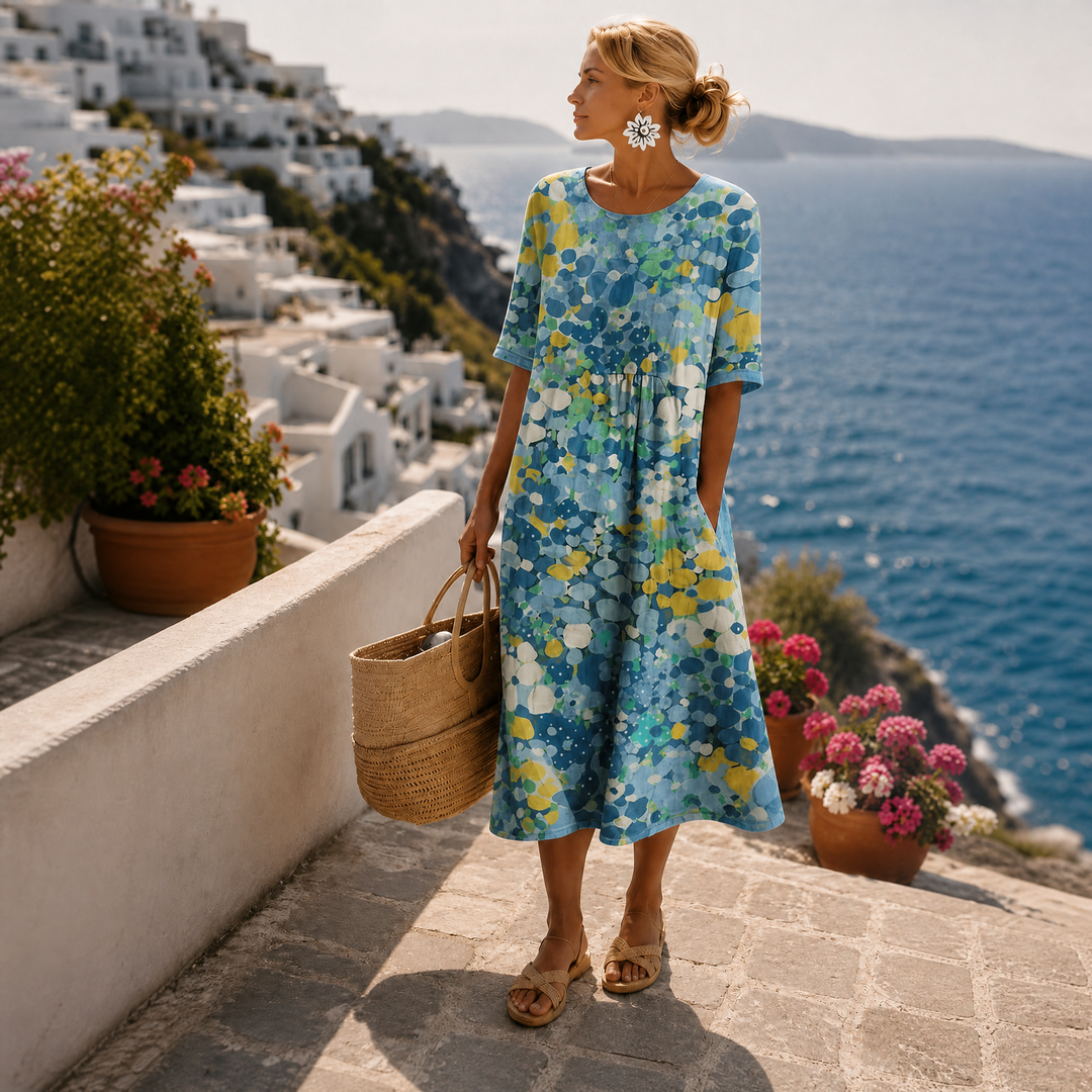 Lioravelle - Vestido midi ligero con estampado floral