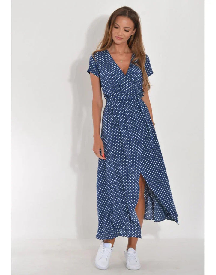 Zayvia - Vestido entallado con escote en V y tacto suave