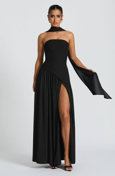 Rynellea - Vestido de noche elegante sin tirantes