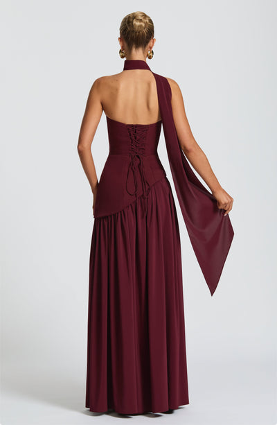 Rynellea - Vestido de noche elegante sin tirantes