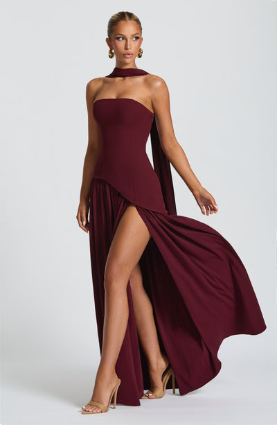 Rynellea - Vestido de noche elegante sin tirantes