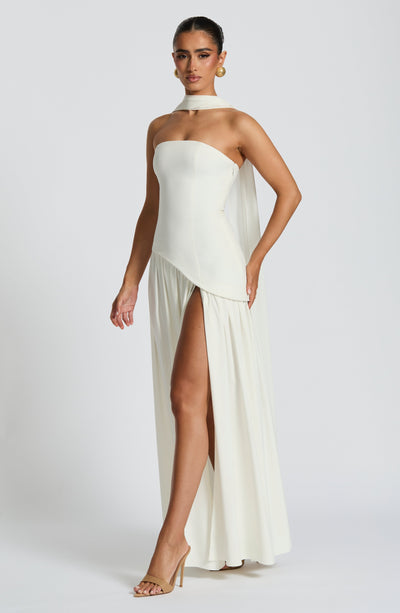 Rynellea - Vestido de noche elegante sin tirantes