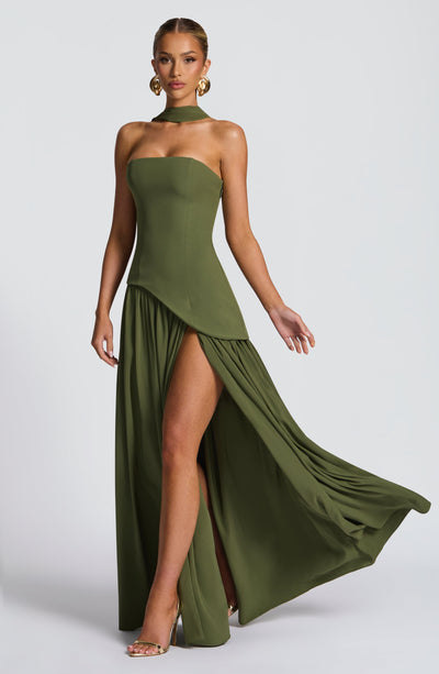 Rynellea - Vestido de noche elegante sin tirantes