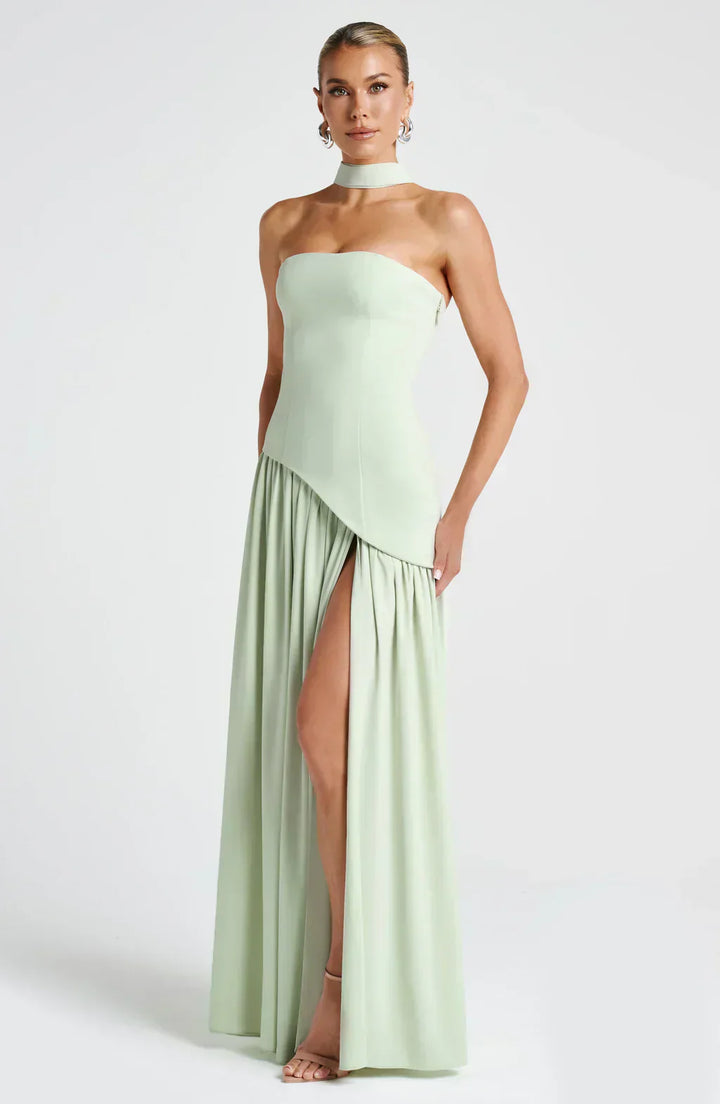 Rynellea - Vestido de noche elegante sin tirantes