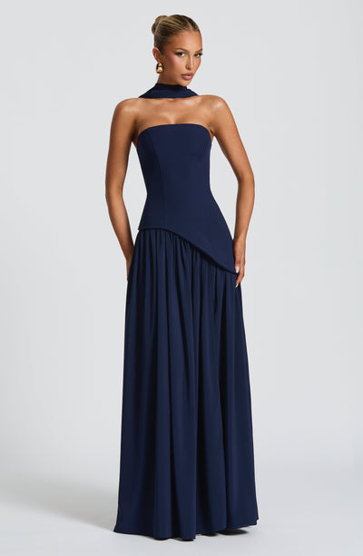 Rynellea - Vestido de noche elegante sin tirantes