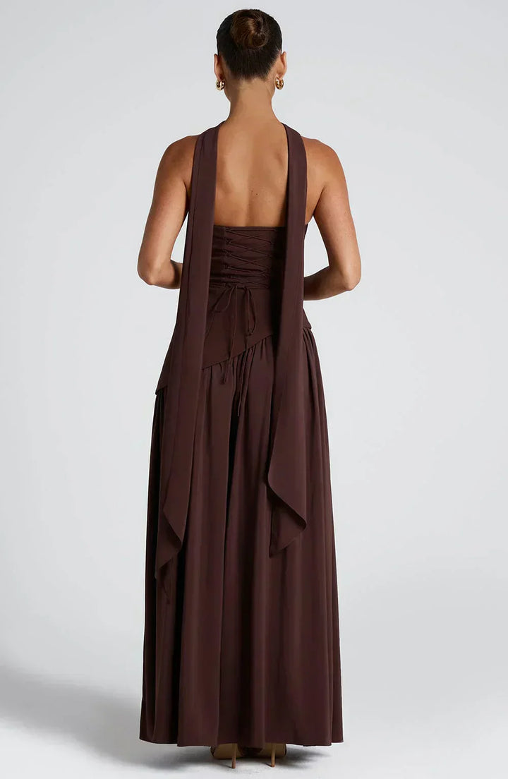 Rynellea - Vestido de noche elegante sin tirantes