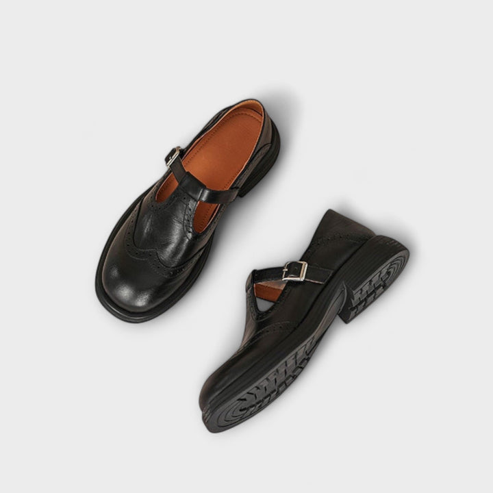 Elizabeth - elegantes merceditas de piel