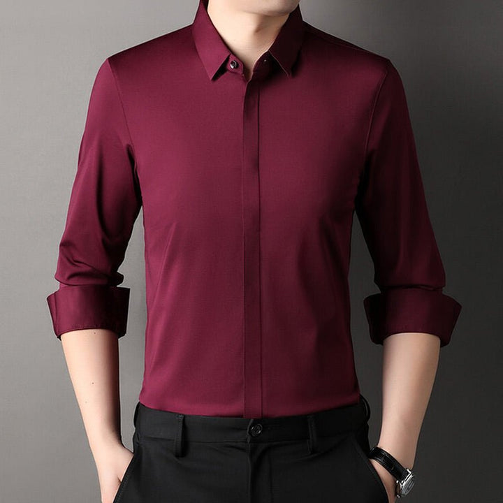 Halvric - Camisa elástica resistente a las arrugas