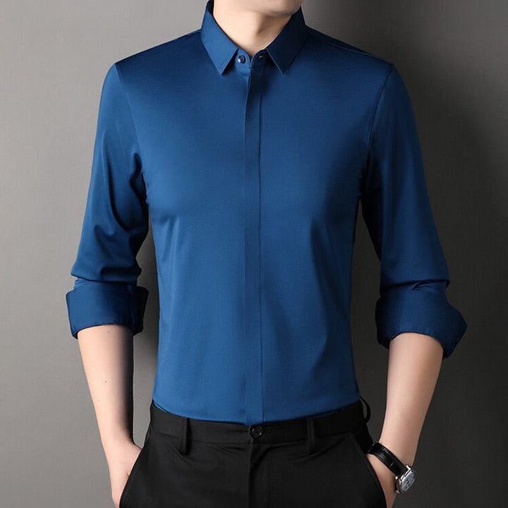 Halvric - Camisa elástica resistente a las arrugas