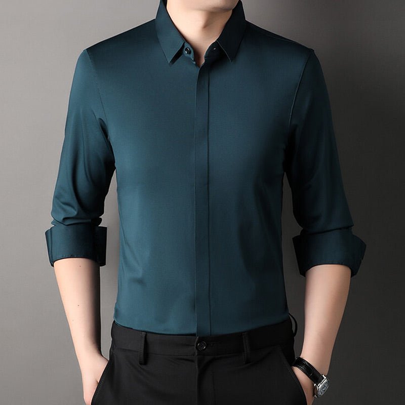 Halvric - Camisa elástica resistente a las arrugas