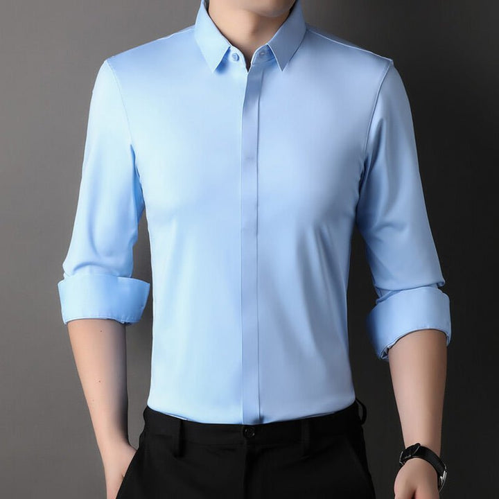Halvric - Camisa elástica resistente a las arrugas