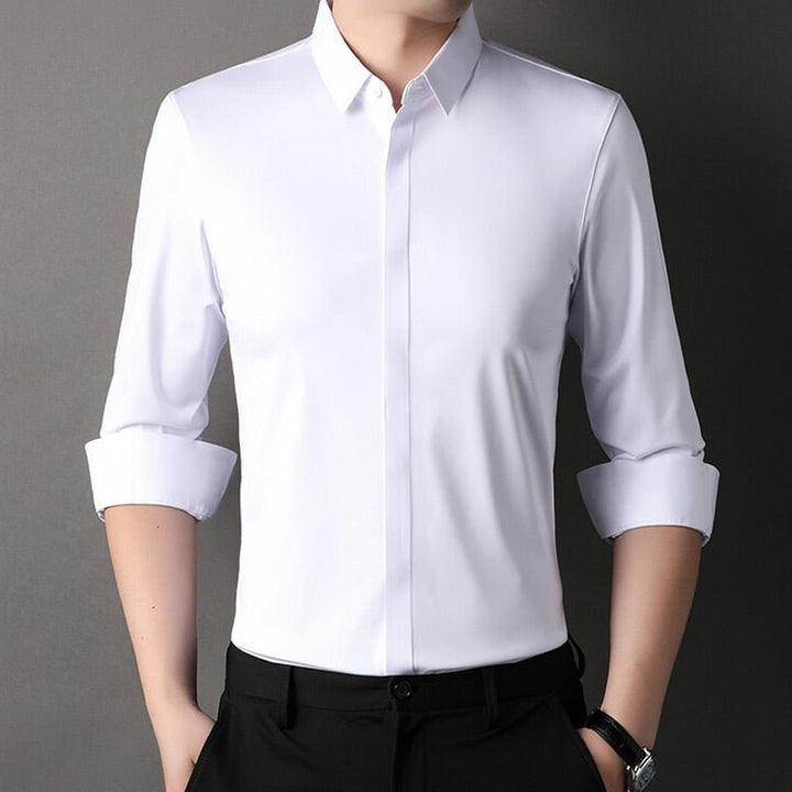 Halvric - Camisa elástica resistente a las arrugas