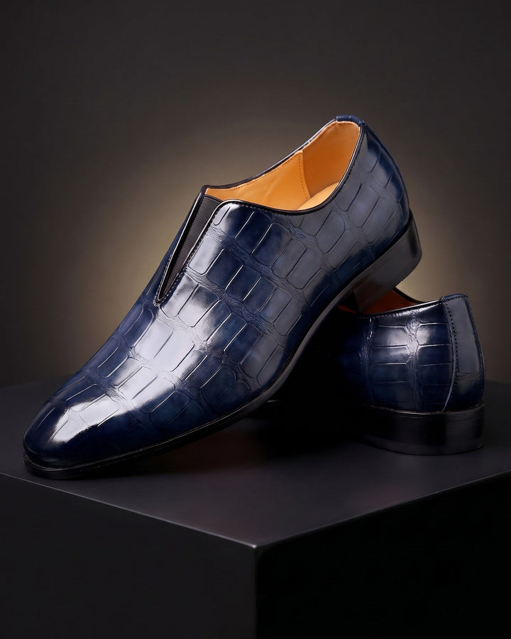 Denton - Mocasines sin cordones con efecto cocodrilo