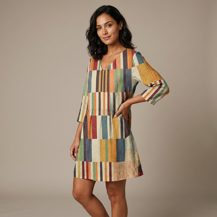 Vesperine - Blusa con escote en V drapeado