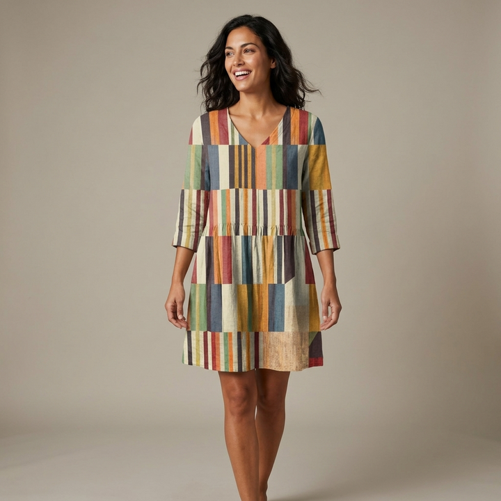Vesperine - Blusa con escote en V drapeado
