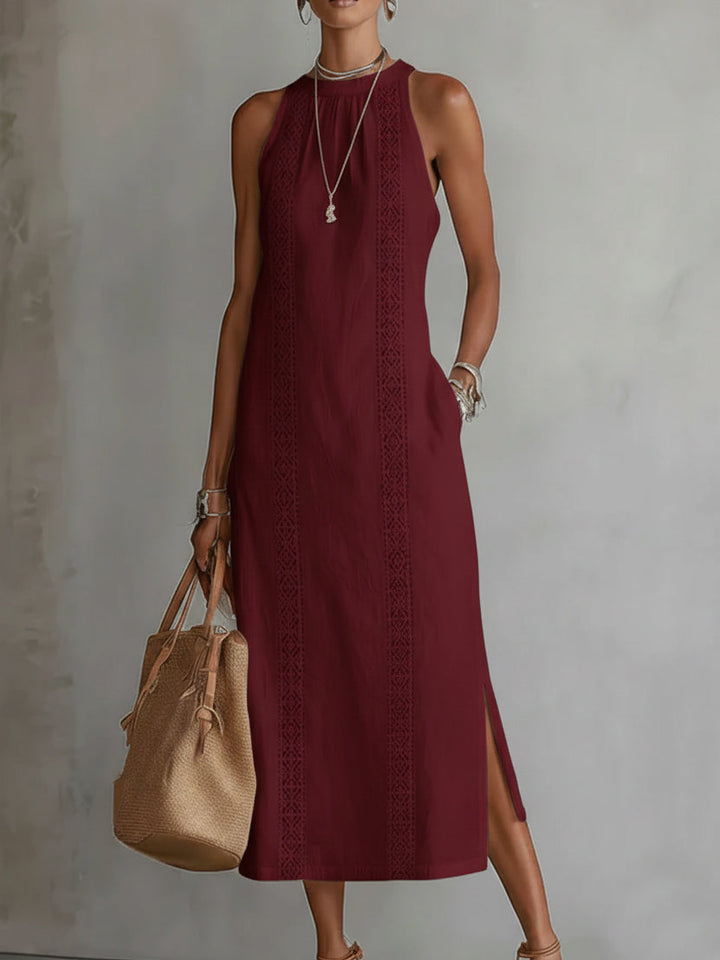 Caris - Vestido midi de lino fresco