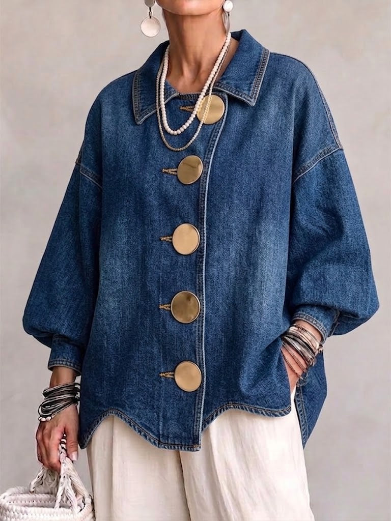 Aloua - Chamarra de lavado vintage