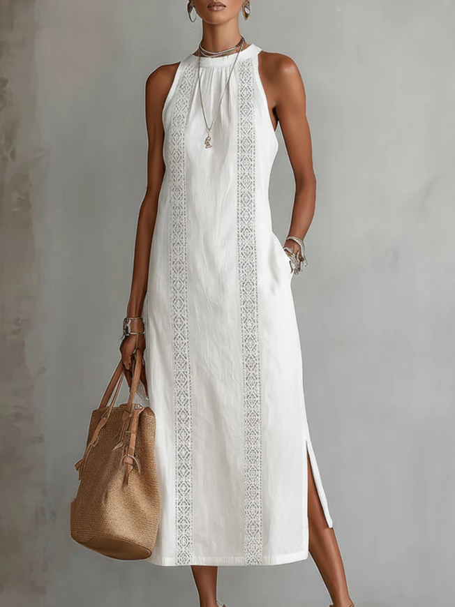 Brena - Vestido midi de lino fresco