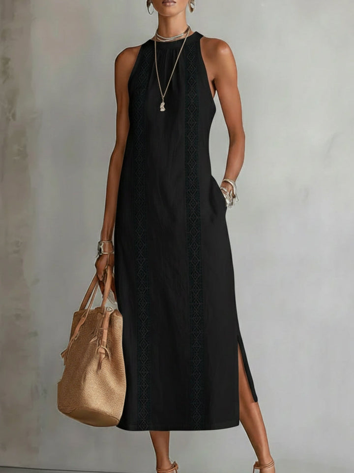 Caris - Vestido midi de lino fresco