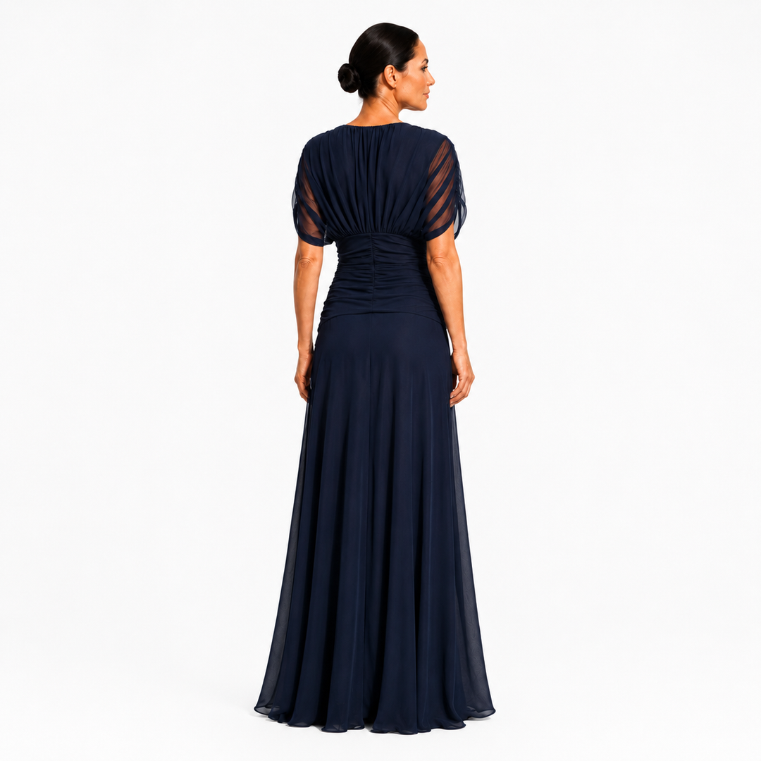 Lileas - Vestido de noche plisado de tacto suave