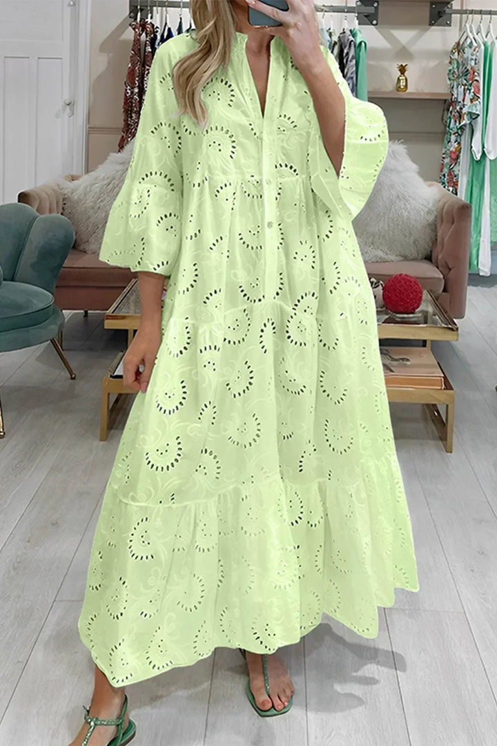 Kylie - Vestido maxi bordado