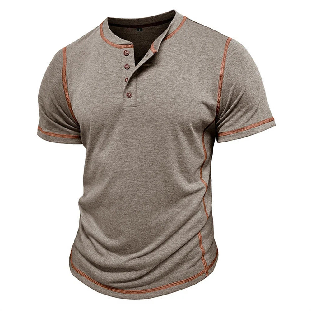 Bardwell - Playera Henley de tacto suave