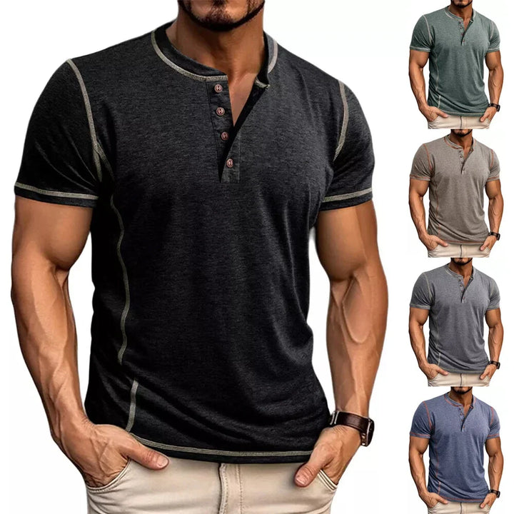 Bardwell - Playera Henley de tacto suave