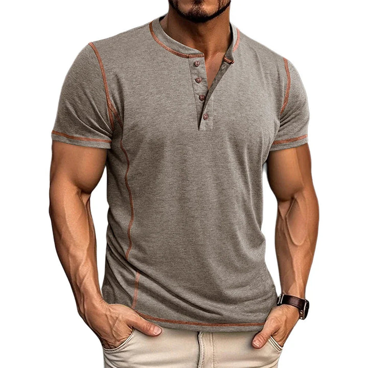 Bardwell - Playera Henley de tacto suave